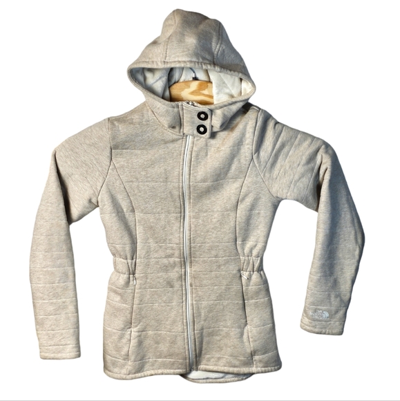 The North Face Caroluna Quilted Jacket Fleece Lined Full Zip Coat Size Small TNF - Picture 1 of 16